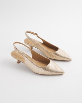 Celeste Reptile Slingback Heels | Chico's