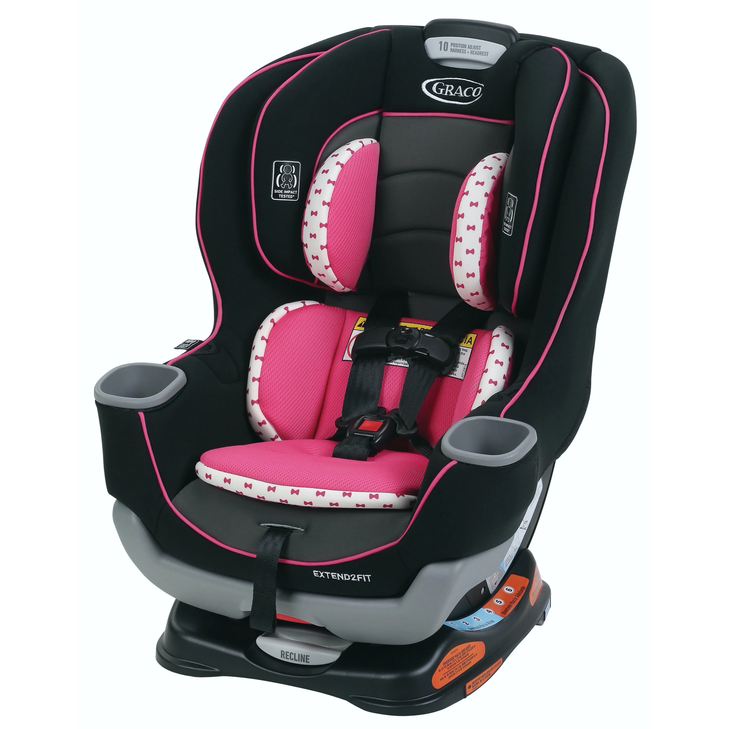Graco Extend2Fit Convertible Car Seat, Kenzie Pink | Walmart (US)