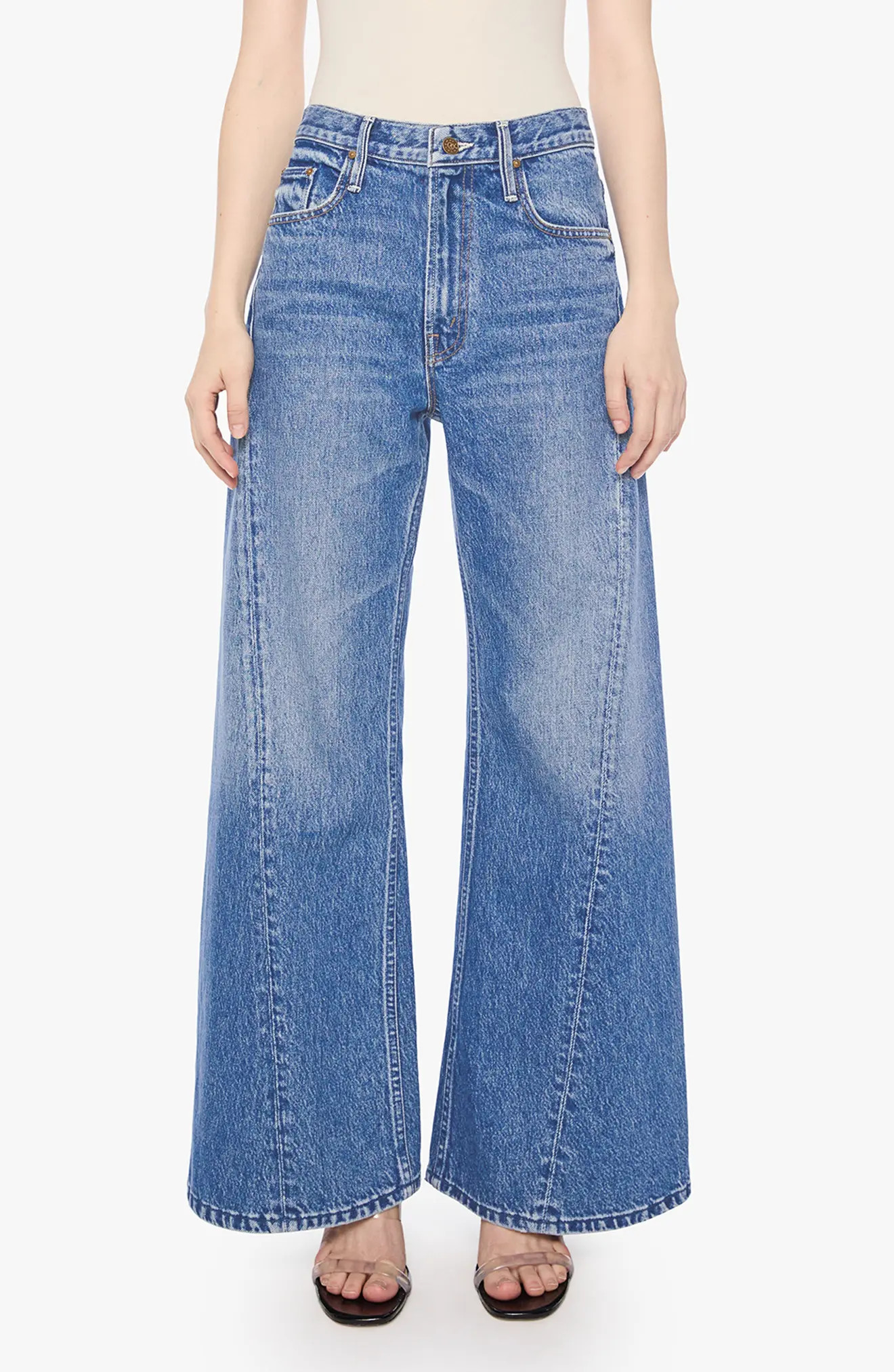 Lil Lemon Twist Sneak High Waist Wide Leg Jeans (Women) | Nordstrom | Nordstrom