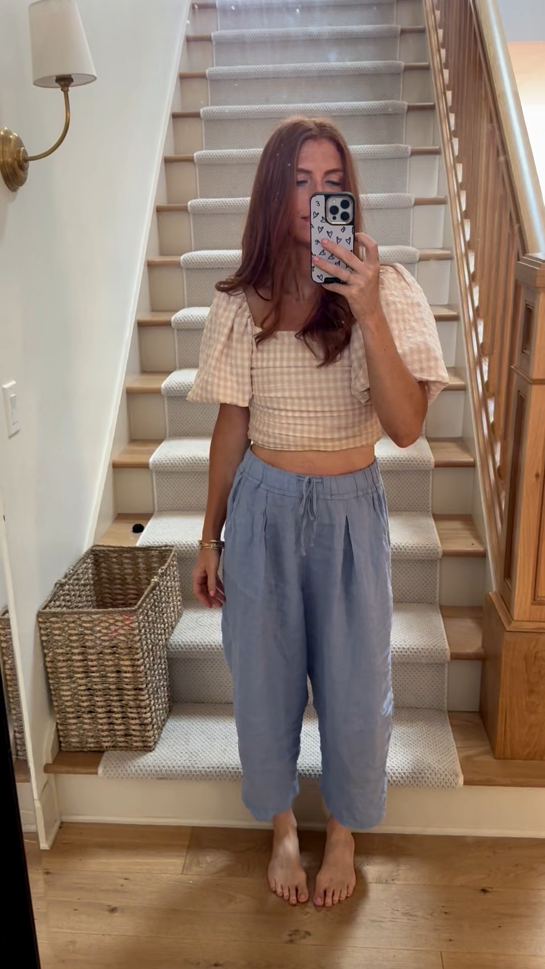 Life saving bottom of the stairs basket with handles! 

#LTKHome