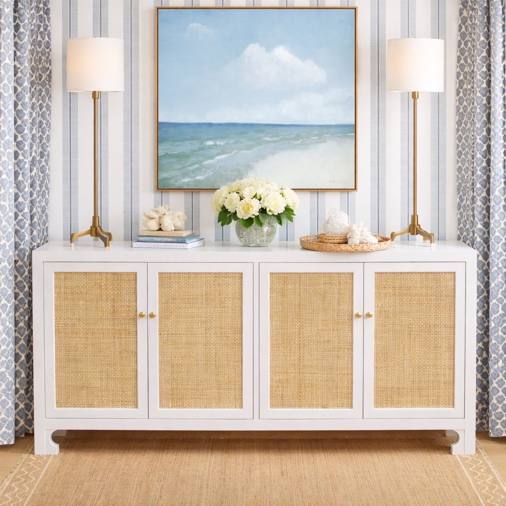 A coastal sideboard for your dining room or living room 

#homedecor #art #lamp #rug 

#LTKmomlife #LTKHome