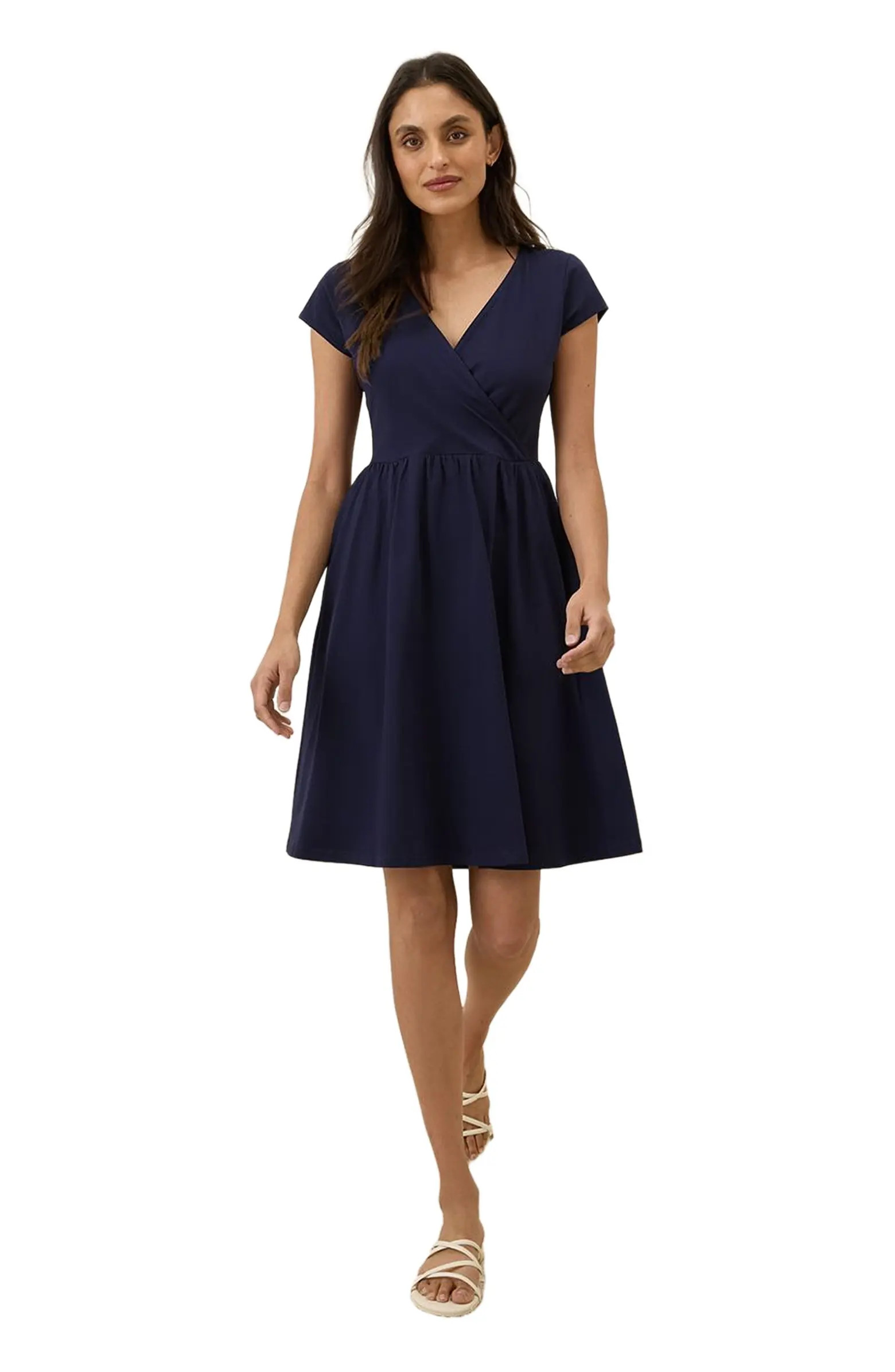 Fit & Flare Crossover Dress | Nordstrom