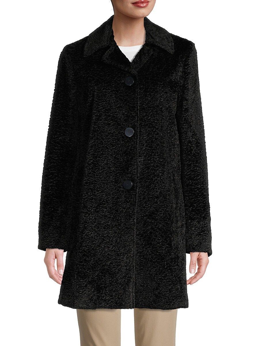 Theory Women's Piazza Faux Fur Coat - Black - Size M | Saks Fifth Avenue OFF 5TH