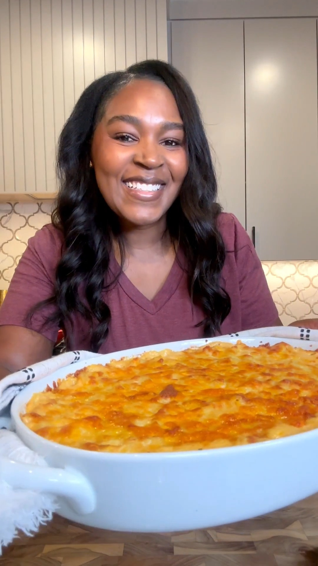 The perfect serving dish for mac & cheese! 