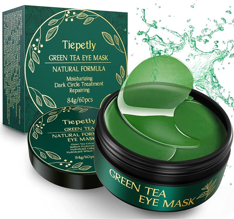 Tiepetly Under Eye Masks for Puffy Eyes, Collagen Eye Mask, Green Tea Eye Patches 60 pcs, Under E... | Amazon (US)