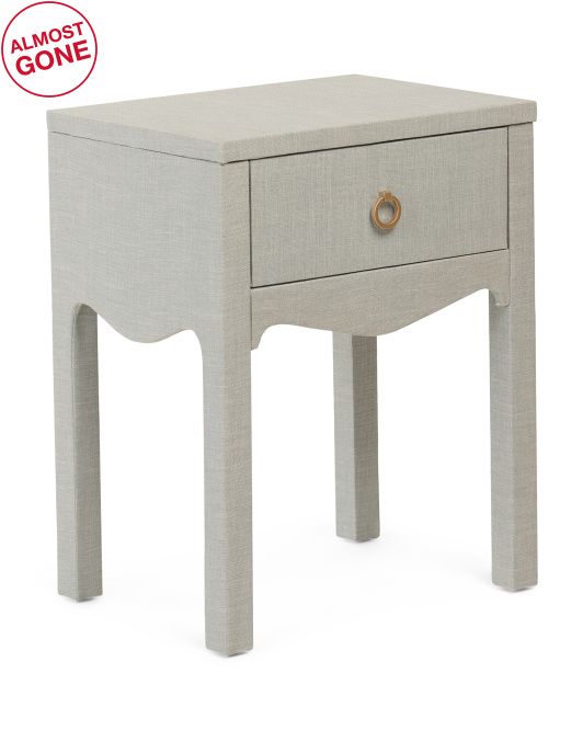 Lillian Linen Side Table | TJ Maxx