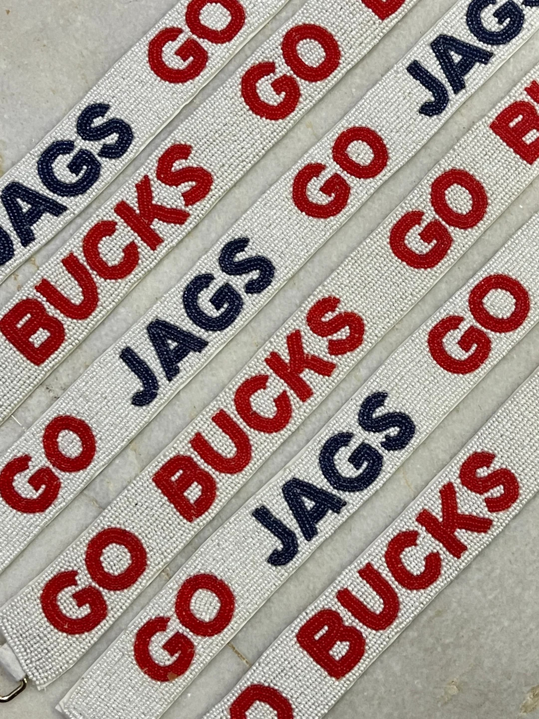 Go Coogs Beaded Strap, Go Bucs, Go Hoosiers, Go Pokes, Go Bucks, Go Jags, Gig'em, Beaded Gameday ... | Etsy (US)