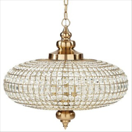 Lucille 3-Light Faceted Crystal Chandelier