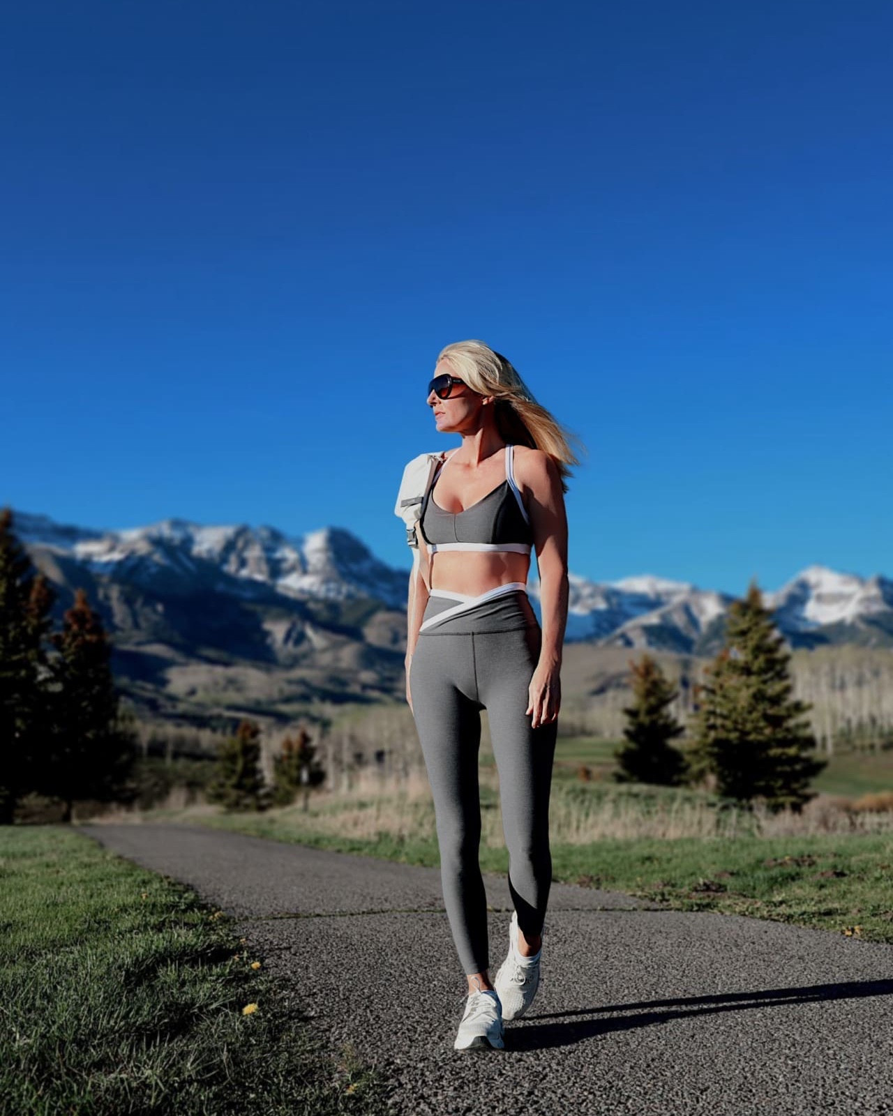 This super cute gray and white activewear set from @nordstrom is a new favorite of mine…and it’s currently 40% off! 
#nordstrompartner

The leggings have a very high and flattering crossover waist. They are made from Beyond Yoga’s signature next-level-soft fabric. The matching bra is also very comfy, sexy and supportive.

This set is ideal for low-impact workouts and outdoor adventures. Whether you’re heading to Pilates, hitting your favorite hiking trail, going to the park, or taking a power walk through the neighborhood, this is the outfit that moves with you and makes you feel like your best self doing it.

Fits run true to size. 

~Erin xo 

#LTKSaleAlert #LTKActive #LTKSummerEdit