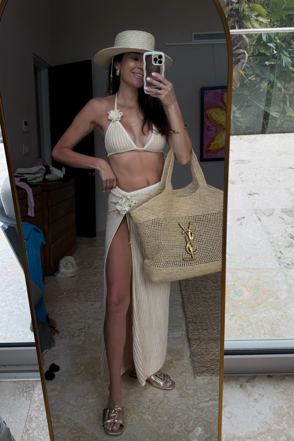This Devon Windsor swim set is 😍👏🏼 

Resort wear, beach outfit, vacation outfit, Devon Windsor swimsuit, swimsuit coverup, beach bag, target sandals, gold sandals, beach hat 

#LTKTravel #LTKSwim #LTKOver40