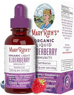 Organic Elderberry Syrup Black Sambucus Liquid for Kids & Adults by MaryRuth’s- Immune Boost - ... | Amazon (US)