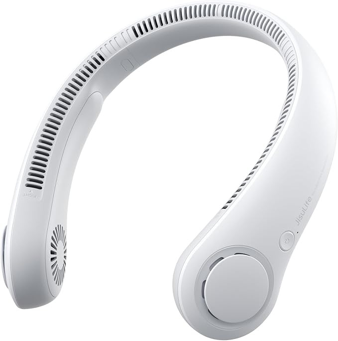 JISULIFE Portable Neck Fan, Hands-Free Bladeless, 5 Speeds, 4000 mAh Battery Operated Wearable Pe... | Amazon (US)