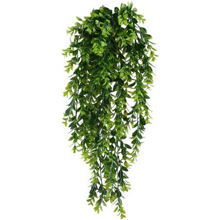 HUAESIN Fake Hanging Plants 2pcs Faux Ivy Plant Plastic Hanging Greenery for Farmhouse Home Decor Wa | Walmart (US)