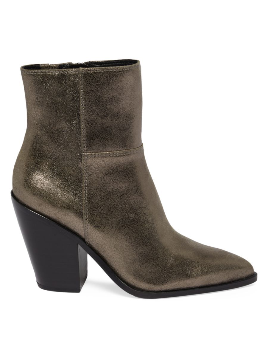 Paige Presley Metallic Suede Ankle Boots | Saks Fifth Avenue