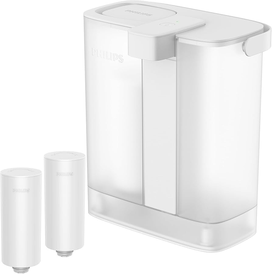 PHILIPS Water Filter Pitcher, Rechargeable Water Dispenser, Water Purifier Filter for Fridge Door... | Amazon (US)