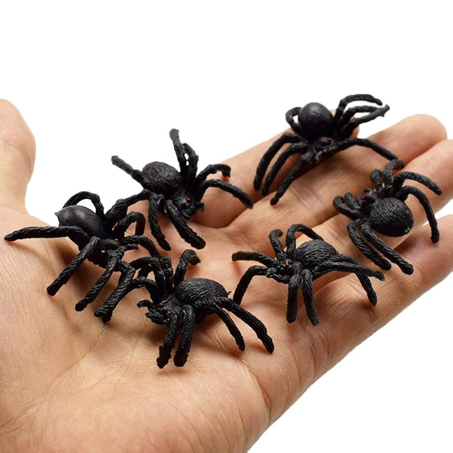 Realistic Plastic Spider Toys Halloween Prank Props Small Size Funny Halloween Decorations 30pcs | Amazon (US)