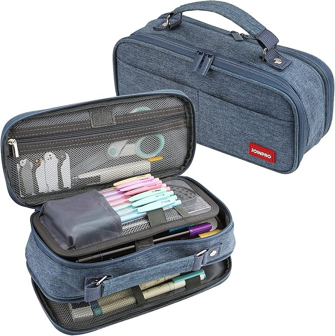 Pencil Case, Large Capacity Pencil Case Organizer; Double Zipper Storage Bag; Big Pencil Pouch fo... | Amazon (US)