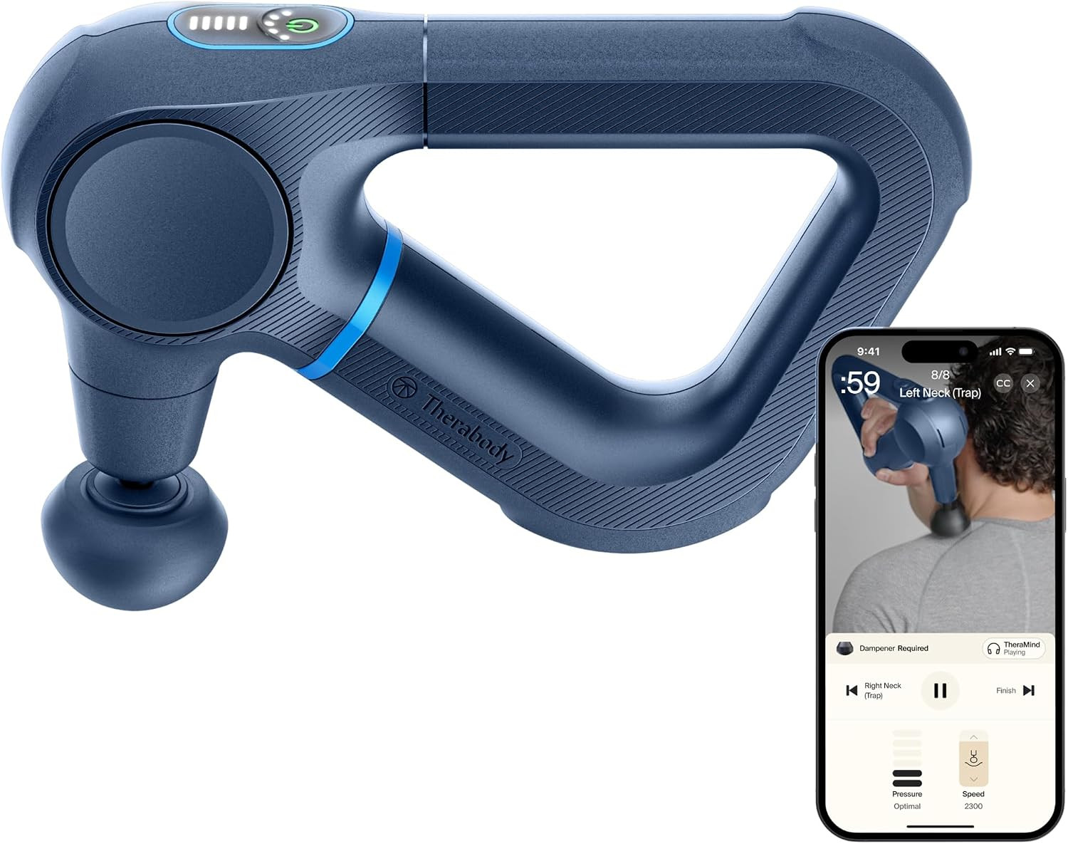 TheraGun Therabody Prime 6th Gen Deep Tissue Massage Gun | Navy | Amazon (US)