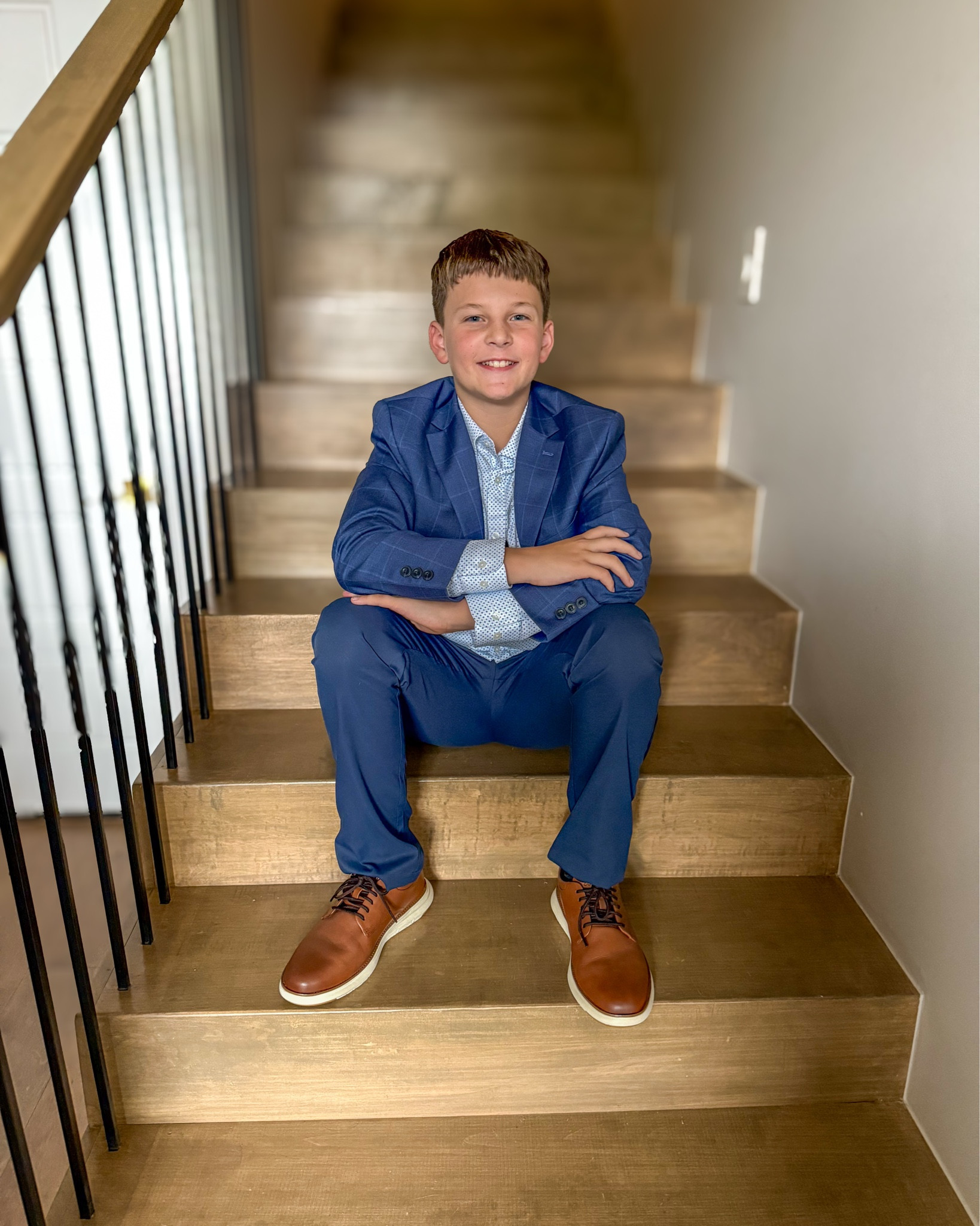 My little man looking so grown up before his first night of cotillion. Hesitant to go, but came home all smiles after a night with friends. 

My little man all dressed up in a classic boy’s dress shirt paired with navy dress pants, a sharp blue plaid blazer, and polished brown leather dress shoes. The perfect boys special occasion outfit that works for weddings, church, family photos, or school dances. 

#LTKKids #LTKWedding #LTKParties