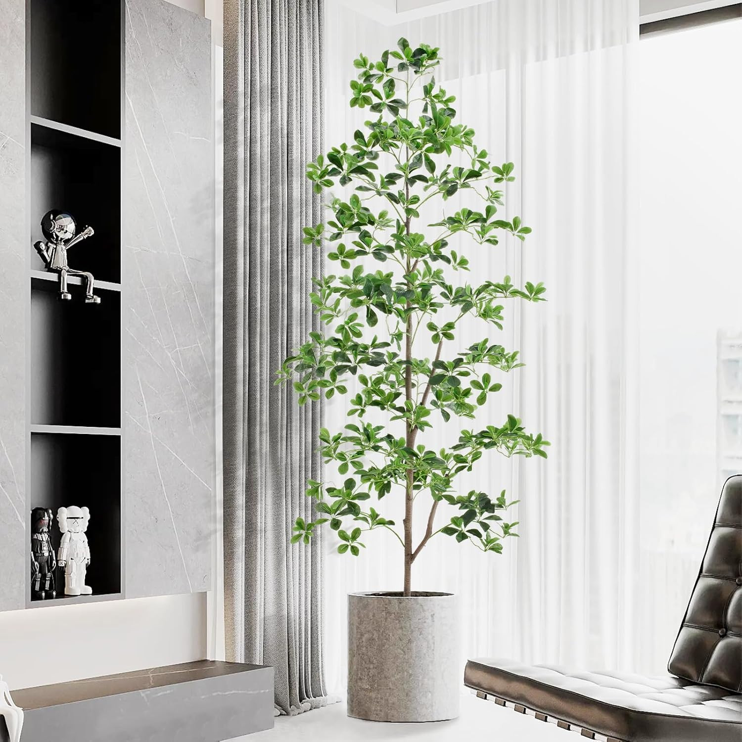 Keeplush 210cm/7ft Tall Artificial Black Olive Tree with 1260 Lifelike Leaves, Tall Fake Greenery... | Amazon (UK)