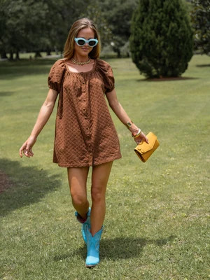The Pippa Set - Brown Daisy | Darling Loungewear