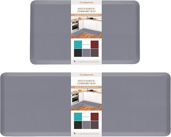 HappyTrends Kitchen Mat [2PCS] Cushioned Comfort Anti-Fatigue Floor Mat, Waterproof Non-Slip Kitc... | Amazon (US)