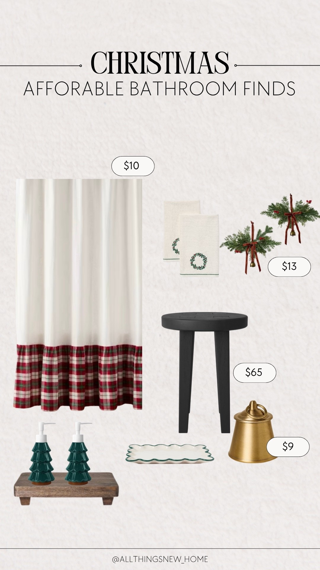 Affordable Christmas finds for the bathroom. Decorate on a budget. 

#LTKHoliday #LTKSaleAlert #LTKFindsUnder50