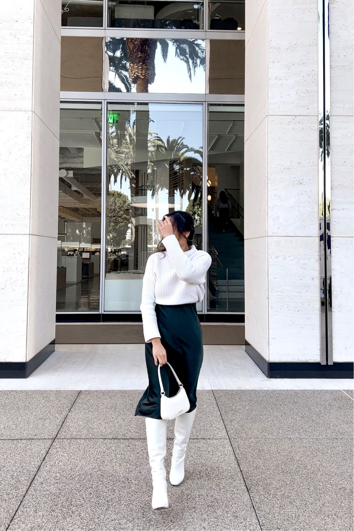 Winter outfit, satin maxi dress, work outfit, oversized turtleneck 

#LTKSeasonal