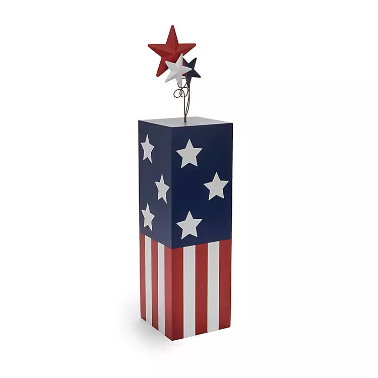 New! Square Firecracker Outdoor Statue | Kirklands