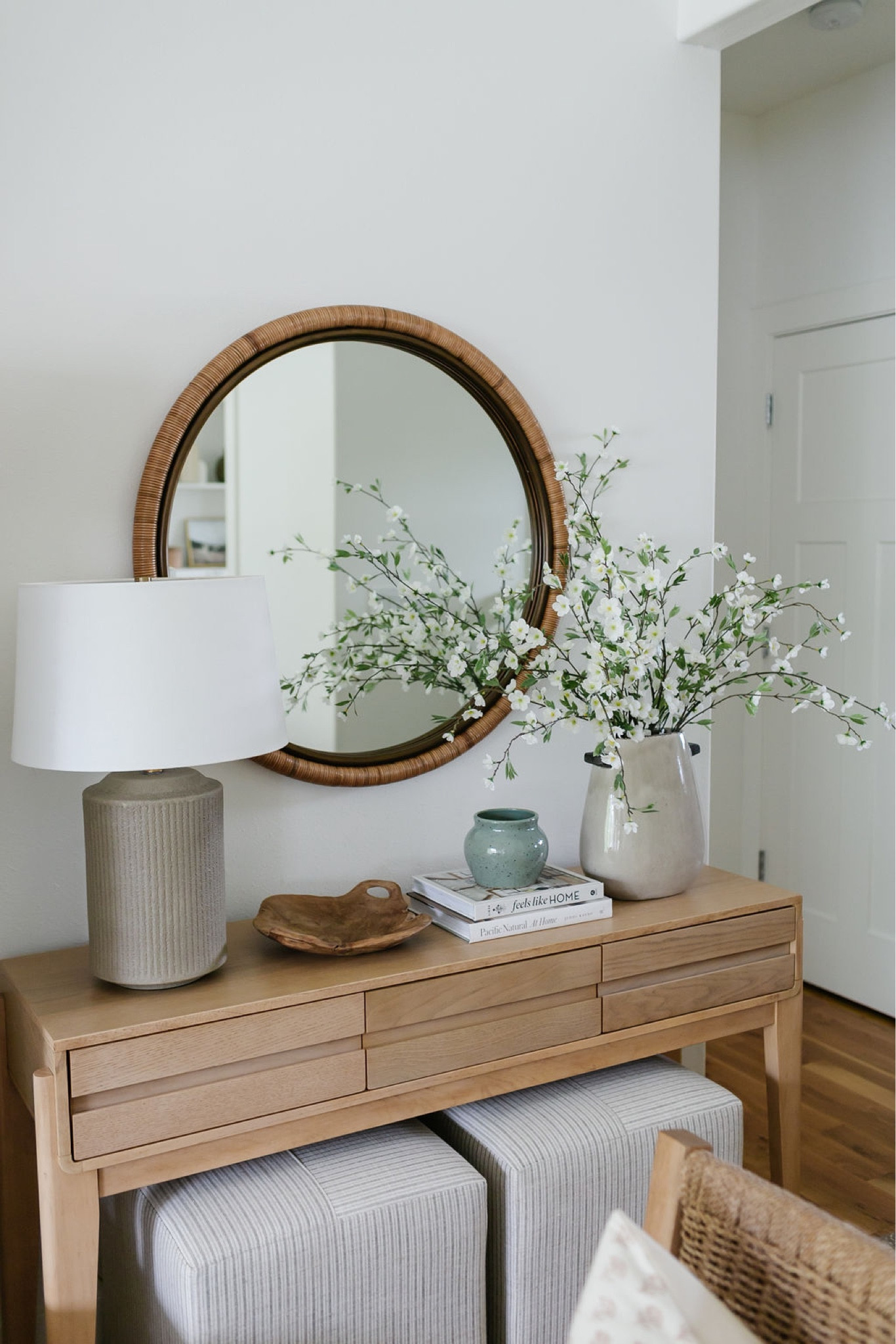 I love the combination of the affordable console table from Target with the square ottoman from Target too!  

#LTKstyletip #LTKhome #LTKFind