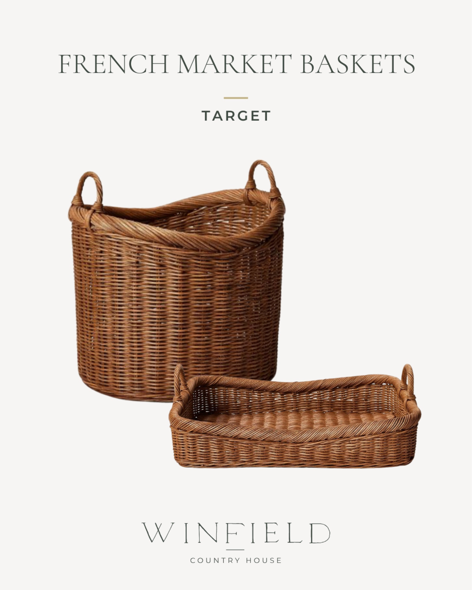 Love these baskets! They really do look like vintage French market baskets. Studio McGee, Target 

#LTKhome #LTKHoliday #LTKSeasonal