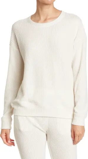 90 DEGREE BY REFLEX Comfy Waffle Knit Pullover | Nordstromrack | Nordstrom Rack