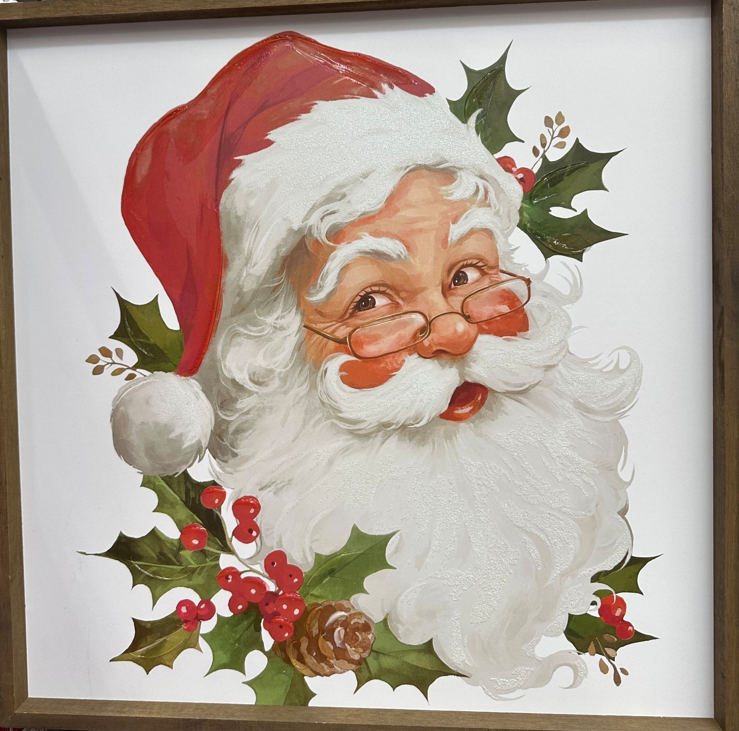 $25.00 framed Santa painting 🥹 22X22! It made me happy  

#LTKFamily #LTKSeasonal #LTKHome