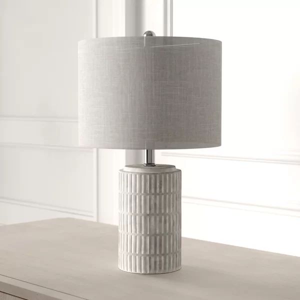 Ayla 21'' Distressed Gray/White Table Lamp | Wayfair North America