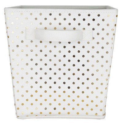 Polka Dot Bin (Large) White & Gold - Pillowfort™ | Target