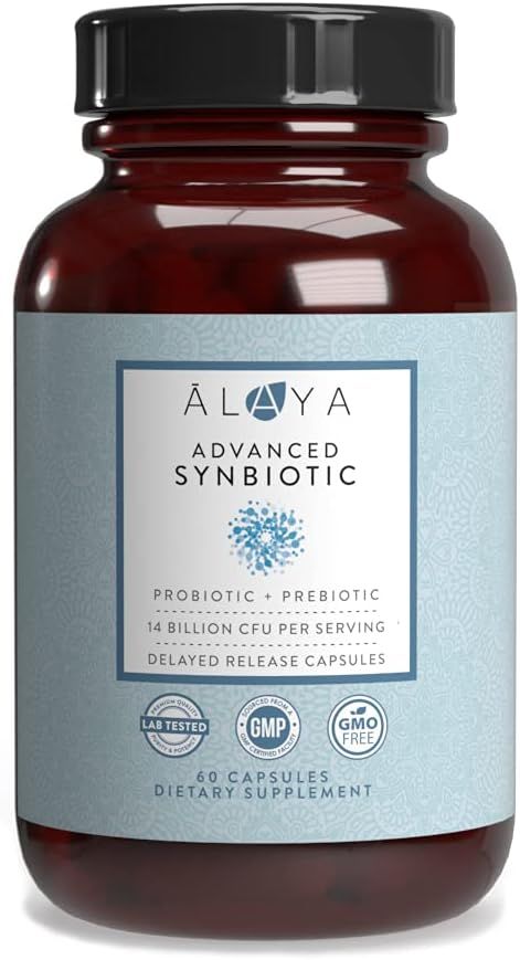 Alaya Naturals Advanced Synbiotic - Probiotic + Prebiotic - 14 Billion CFU Delayed Release Probio... | Amazon (US)