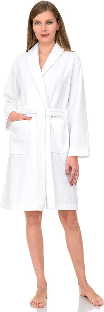 TowelSelections Women’s Robe, 100% Cotton Short Terry Shawl Bathrobe | Amazon (US)