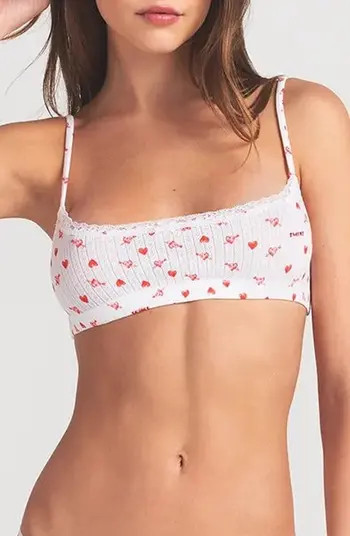 Lightweight Stretch Cotton Pointelle Bralette | Nordstrom