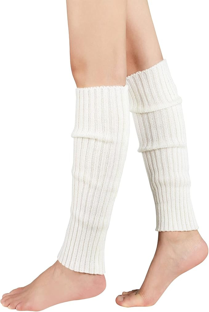 Zando Womens Fashion Leg Warmers Adult Junior 80s Ribbed Knitted Long Socks for Party Sports Casu... | Amazon (US)