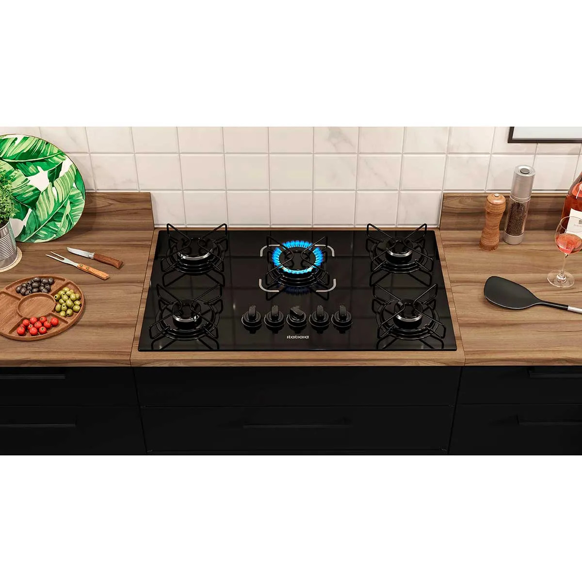 Cooktop Gás Itatiaia 5 Bocas Preto Essencial Bivolt | Carrefour (BR)