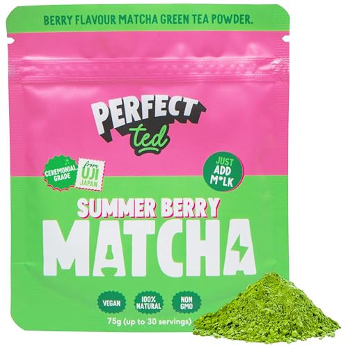 Perfect Ted Matcha | Summer Berry 75g | Ceremonial Grade Matcha Latte Powder | Japanese Matcha Tea Powder | Matcha Fuel (30 Servings) | Amazon (US)