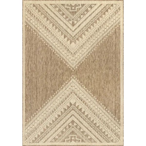 Alsie Southwestern Indoor / Outdoor Area Rug in Beige | Wayfair North America