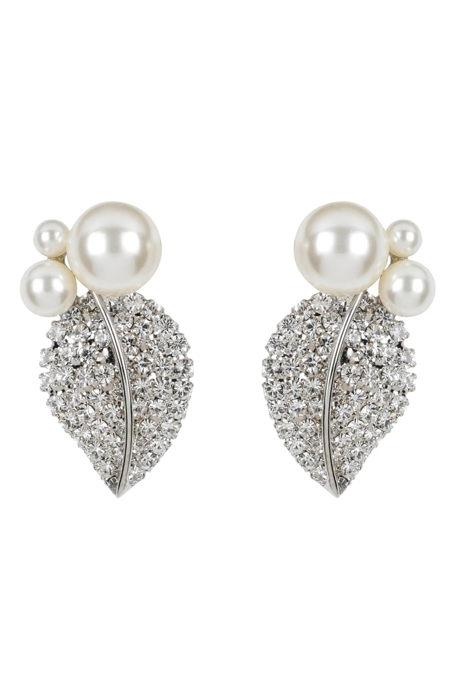 Jennifer Behr Blanca Faux Pearl & Pavé Drop Earrings | Nordstrom | Nordstrom