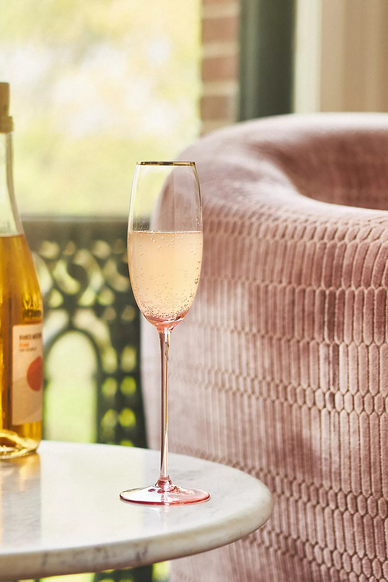 Gilded Rim Flute | Anthropologie (US)