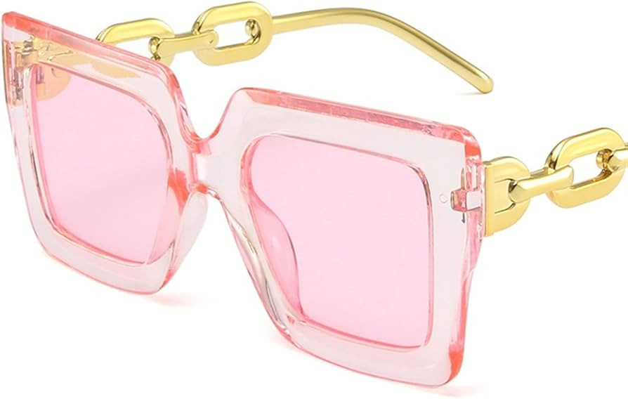 ZENYS Retro Square Large Frame Sunglasses Men and Women Fashion Decorative Sunglasses (Color : 4,... | Amazon (US)