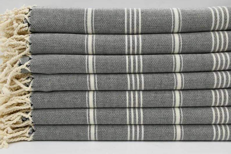 Turkish Black Towel,Turkish Peshtemal,Beach Peshtemal,Bath Towel,Fouta Towel,40"x70",Cotton Towel... | Etsy (US)