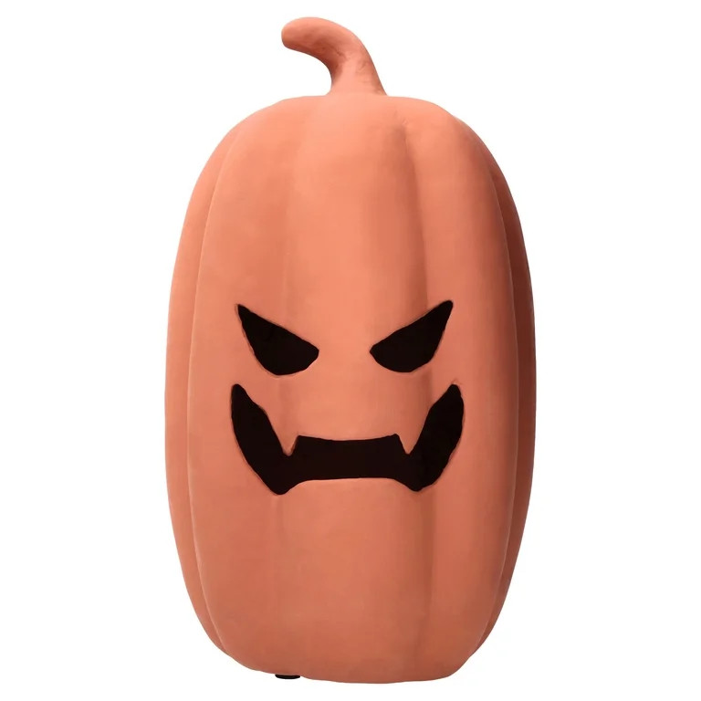 Paper Mache Jack-o'-Lantern Decoration, Brown, 12.5", Halloween by Way To Celebrate | Walmart (US)