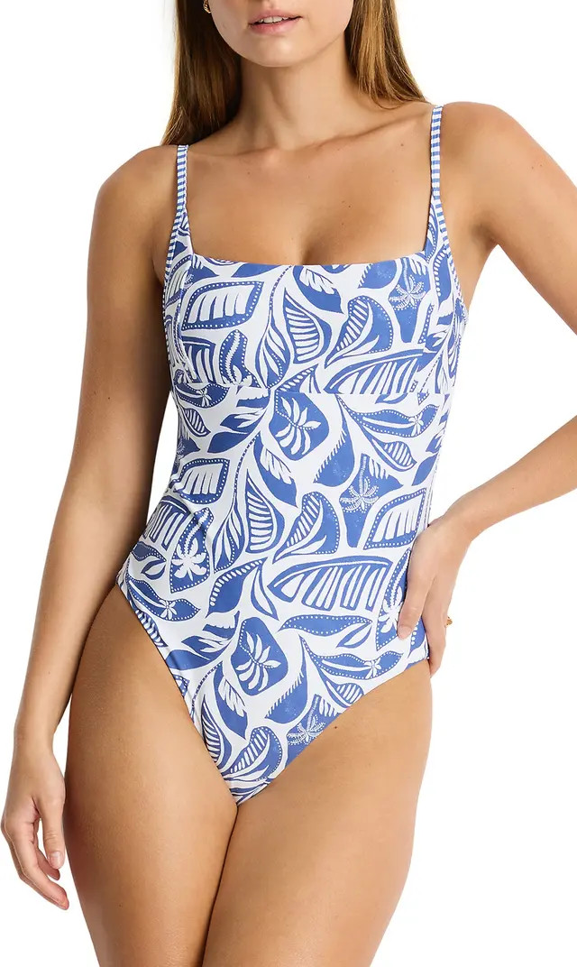 Square Neck One-Piece Swimsuit | Nordstrom