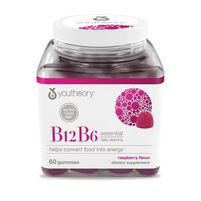 Youtheory B12B6 - Vegan Vitamin B6 & Vitamin B12 - Offers Brain Health, Energy & Immunity Support* - Dairy, Soy & Gluten Free - 60 Gummies | Target
