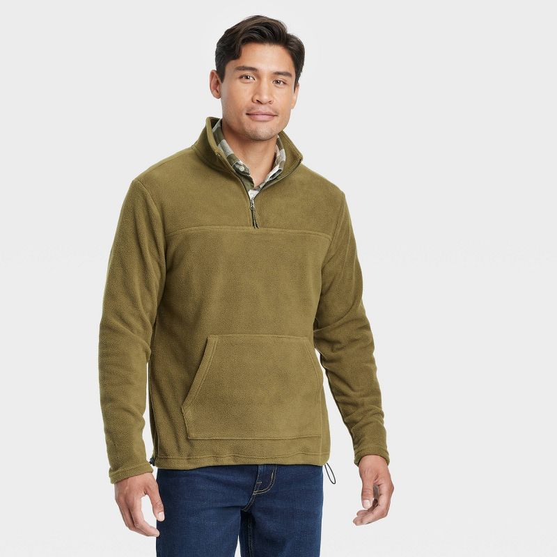 Men's Regular Fit Polar Fleece ¼ Zip Sweatshirt - Goodfellow & Co™ | Target